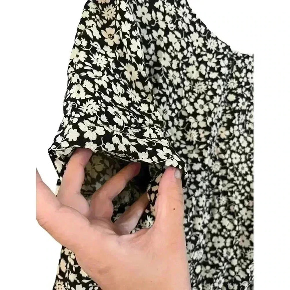 Polo Ralph Lauren Viscose Dress With Floral Pattern Short Sleeve Size 10 Flared - Picture 8 of 8